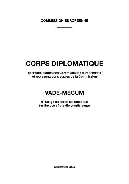 CORPS DIPLOMATIQUE - EU Bookshop - Europa