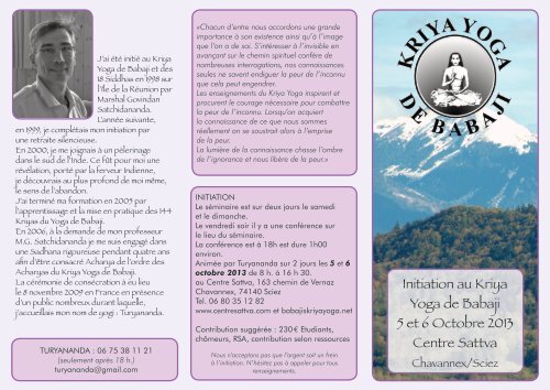 Télécharger le programe en format pdf - Babaji's Kriya Yoga