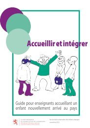 Accueillir et intégrer - Guide pour enseignants accueillant un enfant ...