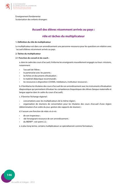 Accueillir et intégrer - Guide pour enseignants accueillant un enfant ...