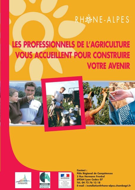 les installations - Chambres d'Agriculture de Rhône-Alpes