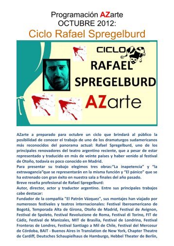 Ciclo Rafael Spregelburd PDF