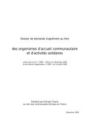 Dossier de conventionnement Emmaus France pages