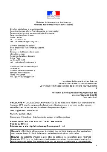 NOR : AFSA1307280C - Circulaires - Legifrance