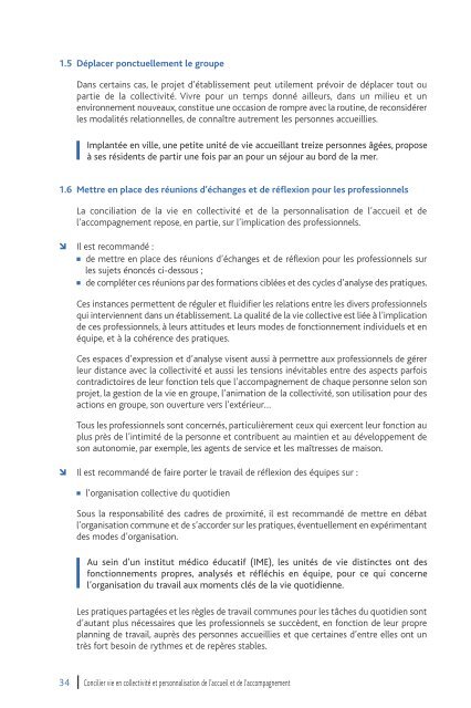 Concilier vie en collectivité et personnalisation de l'accueil et de l ...