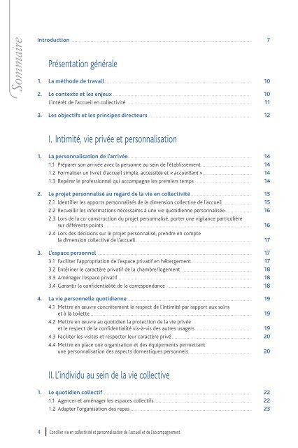 Concilier vie en collectivité et personnalisation de l'accueil et de l ...