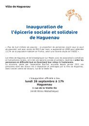 Inauguration de l'épicerie sociale et solidaire de Haguenau
