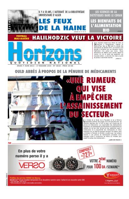 «UNE RUMEUR QUI VISE À EMPÊ CHER L ... - Horizons