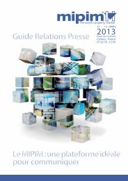 une plateforme idéale pour communiquer Guide Relations ... - mipim