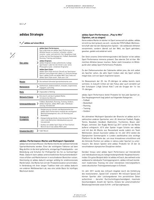adidas Strategie (de) - Corporate Online Publishing