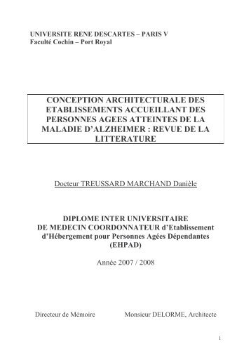 Conception architecturale des etablissements accueillant ... - EHPAD