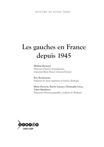 Les gauches en France depuis 1945 - CRDP Aquitaine - Académie ...