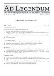 Jahresinhaltsverzeichnis 2007 - Ad Legendum