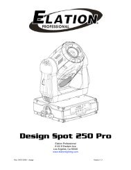 Design Spot 250 Pro User Manual (pdf) - Elation Professional
