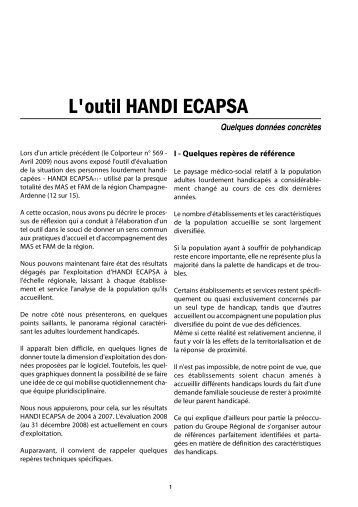 L'outil HANDI ECAPSA - CREAHI Champagne-Ardenne