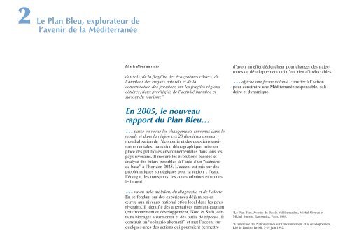 Les perspectives du Plan Bleu sur l'environnement et le ... - Ademe