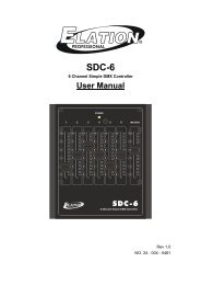 SDC-6 User Manual (pdf) - Elation Professional