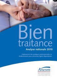Bientraitance - Analyse nationale 2010 - Anesm