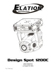 Design Spot 1200 Compact User Manual - Elation Professional