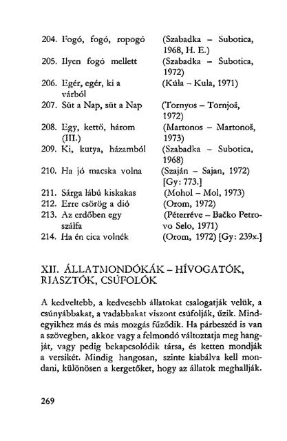 A mondókák funkció szerinti csoportosítása (790 kB)