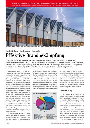 Effektive Brandbekämpfung - bvfa