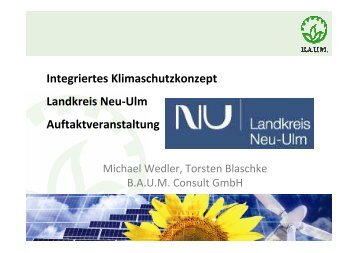 Integriertes Klimaschutzkonzept Landkreis Neu-Ulm ...