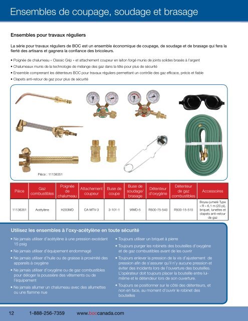 Ensembles de brasage, coupage et soudage ... - Linde Canada