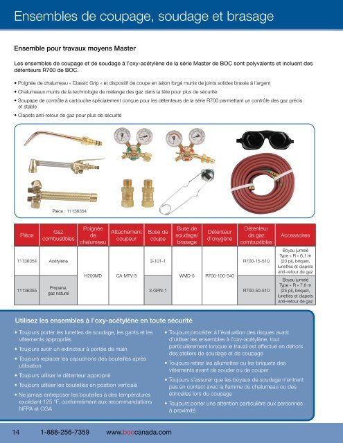 Ensembles de brasage, coupage et soudage ... - Linde Canada