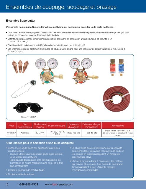Ensembles de brasage, coupage et soudage ... - Linde Canada