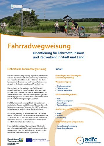 Fahrradwegweisung - ADFC Landesverband MV