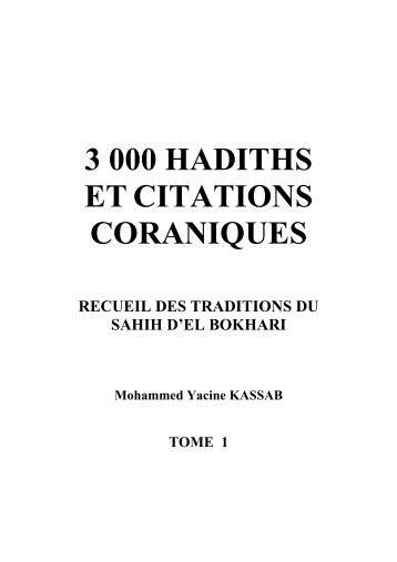 3 000 hadiths et citations coraniques - Hadith Du Jour