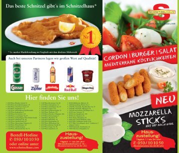 Schnitzel- und Cordonprodukte auch mit ... - bei Schnitzelhaus.com