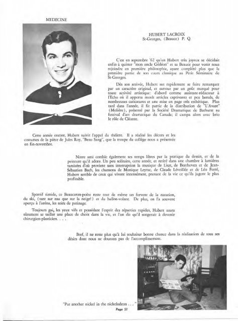 1964 - Fondation du Collège de Bathurst inc.