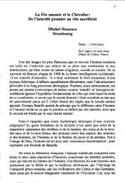 La Fée amante et le Chevalier: De l'interdit premier au rite sacrificiel ...