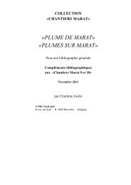 «PLUME DE MARAT» «PLUMES SUR MARAT» - Jean-Paul Marat