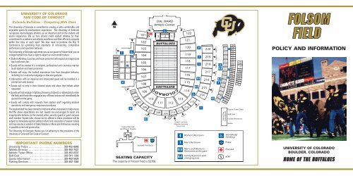 Folsom Field Seating Chart With Row Numbers