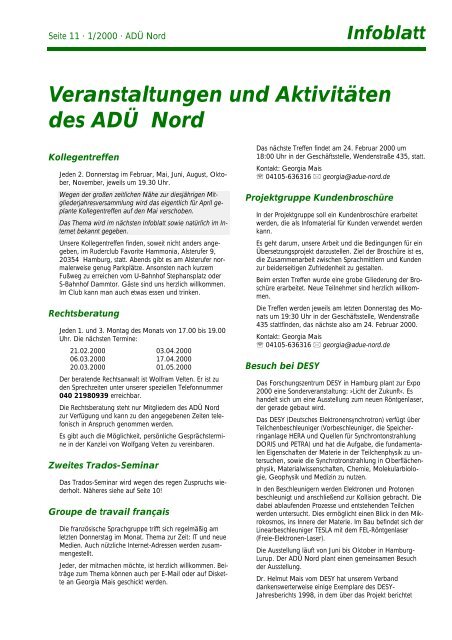 Infoblatt - ADÜ Nord