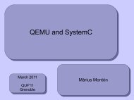 QEMU and SystemC QEMU and SystemC
