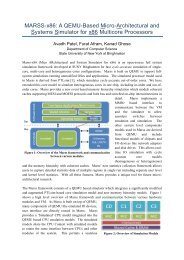 MARSS-x86: A QEMU-Based Micro-Architectural and Systems ...