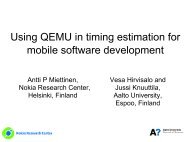 Using QEMU in timing estimation for mobile software development