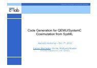 Code Generation for QEMU/SystemC Cosimulation from SysML