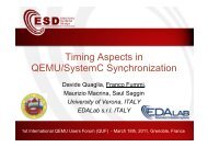 Timing Aspects in Timing Aspects in QEMU/SystemC Synchronization