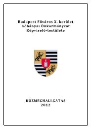 Budapest Főváros X. kerület Kőbányai Önkormányzat Képviselő ...