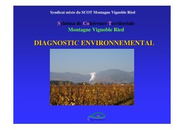 DIAGNOSTIC ENVIRONNEMENTAL - SCoT Montagne Vignoble Ried