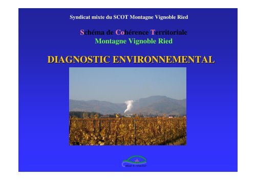 DIAGNOSTIC ENVIRONNEMENTAL - SCoT Montagne Vignoble Ried