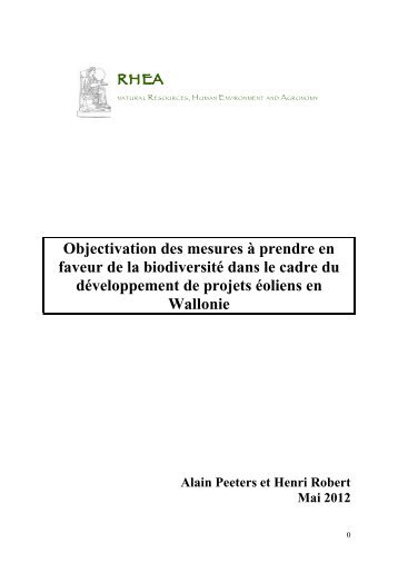 Objectivation des mesures à prendre en faveur de la biodiversité ...