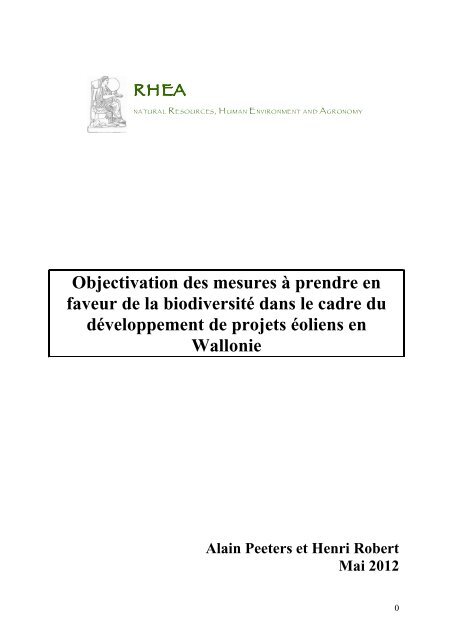 Objectivation des mesures à prendre en faveur de la biodiversité ...