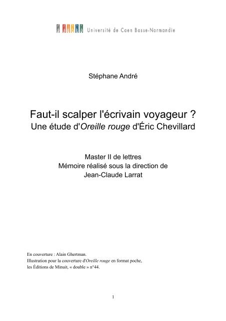 Faut Il Scalper L Ecrivain Voyageur Une Etude D Eric Chevillard