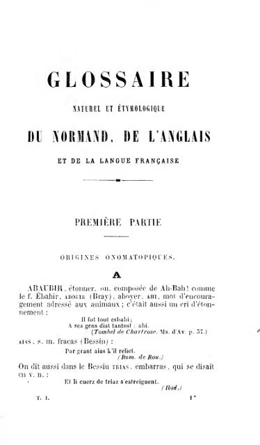 Histoire et glossaire du normand de l'anglais et de la langue ...