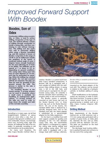 Improved Forward Support With Boodex - Atlas Copco